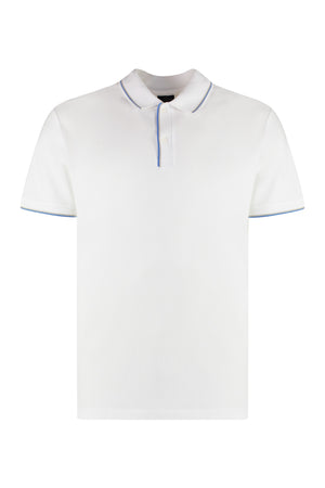 Cotton-piqué polo shirt-0